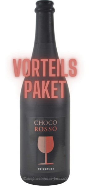 Vorteilspaket 15 Fl. Choco Rosso Frizzante / Perlwein - Schoko