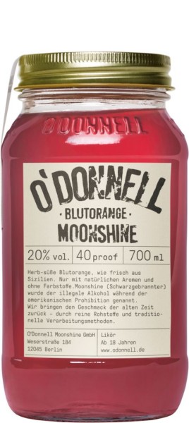 O'Donnell Moonshine Blutorange 20% Vol. 0,7L günstig kaufen