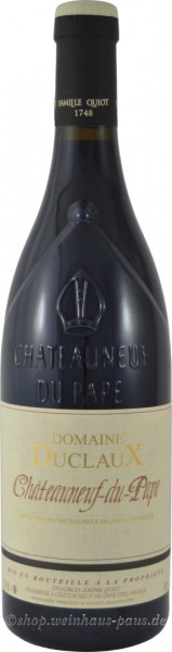 Der Chateuaneuf du Pape von der Domaine Duclaux