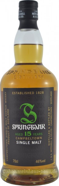 Der 15 Jahre Single Malt von Springbank