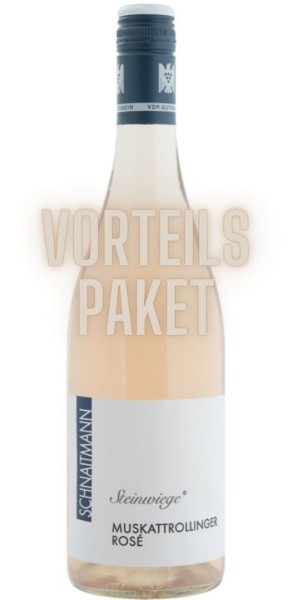 Vorteilspaket 12 Fl. Schnaitmann Steinwiege Muskattrollinger Rose 2022 günstig kaufen