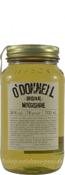 O'Donnell Moonshine Original 38% Vol. 0,7L günstig kaufen