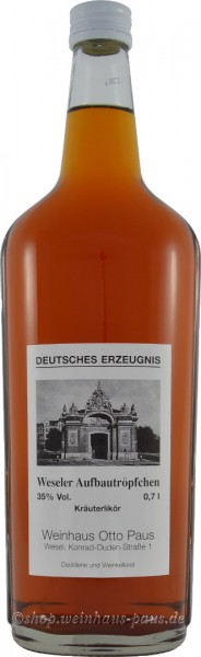 Weinhaus Paus Weseler Aufbautröpfchen 0,7L 35% günstig kaufen